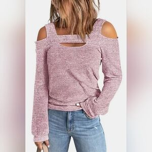 Full Size Cutout Cold Shoulder Blouse. A Just Jen Fav!!